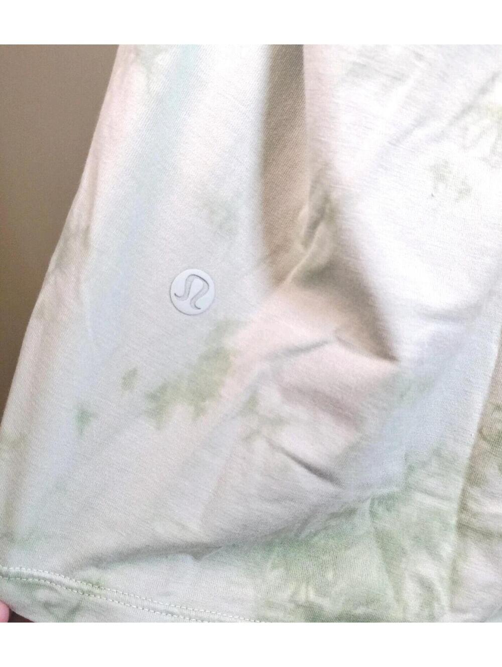 Lululemon Men’s Fundamental T-Shirt Large Green Tie Dye Short Sleeve Tee L - Picture 5 of 10